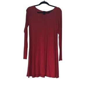 Red Express Skater Longsleeve Dress - Size L